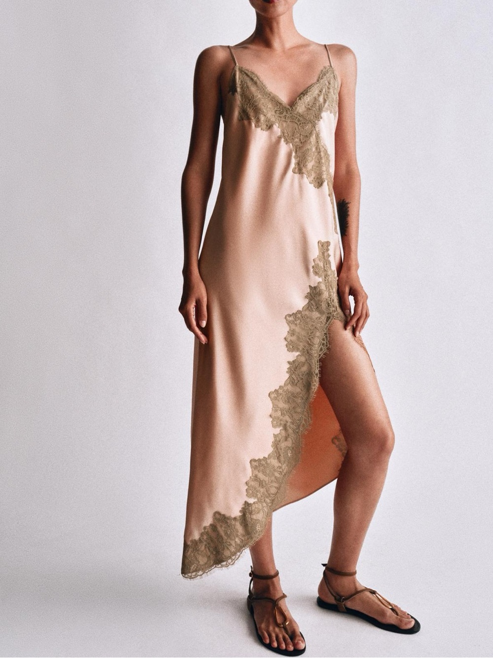 ZW COLLECTION SATIN LACE DRESS